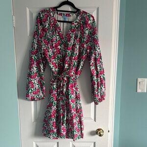 Draper James Vibrant Floral Long Sleeve Dress